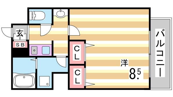 神戸駅 徒歩3分 2階の物件間取画像